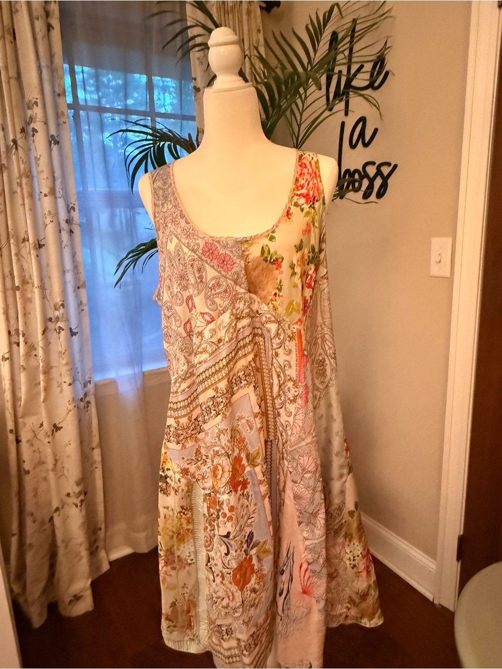 Johnny Was Bohemian Silk Floral Midi Dress - Multi
